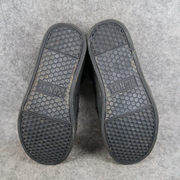 Old Navy Shoes Kids 3 Casual Sneaker High Top Black Lace Up Glitter Sole Trainer - Picture 9 of 11